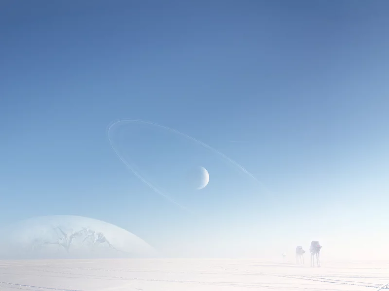 star wars, Арт, роботы, холод, льдины, снег, машины