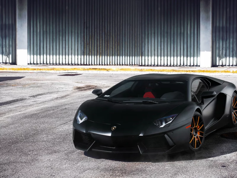 Lamborghini aventador lp700-4, авентадор, autowalls, черный, ламборгини