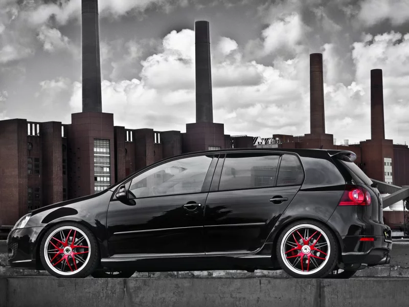 черный, gti, фольксваген, golf, тюнинг, гольф, volkswagen, Vw