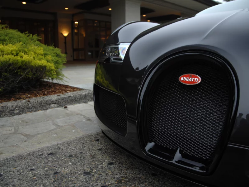 veyron, Bugatti, exotic, гиперкар, черный