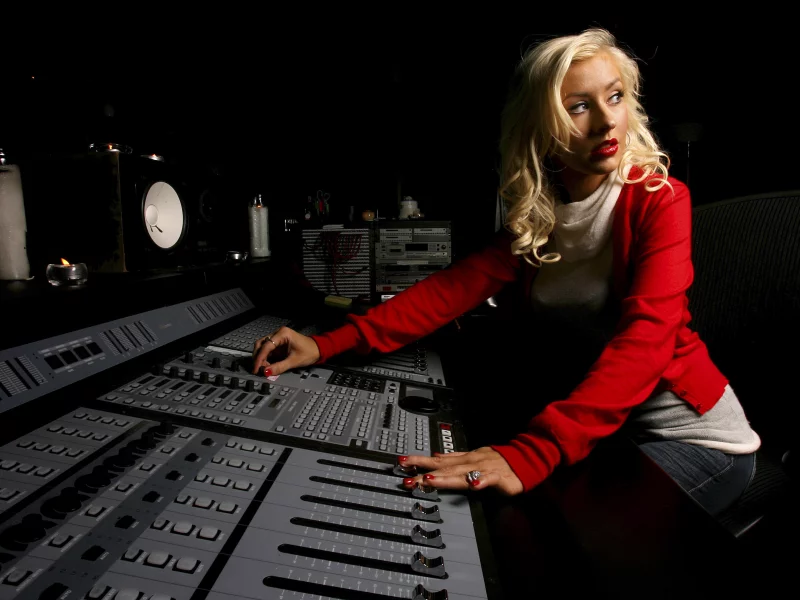 кристина агилера, певица, фон, студия, Christina aguilera