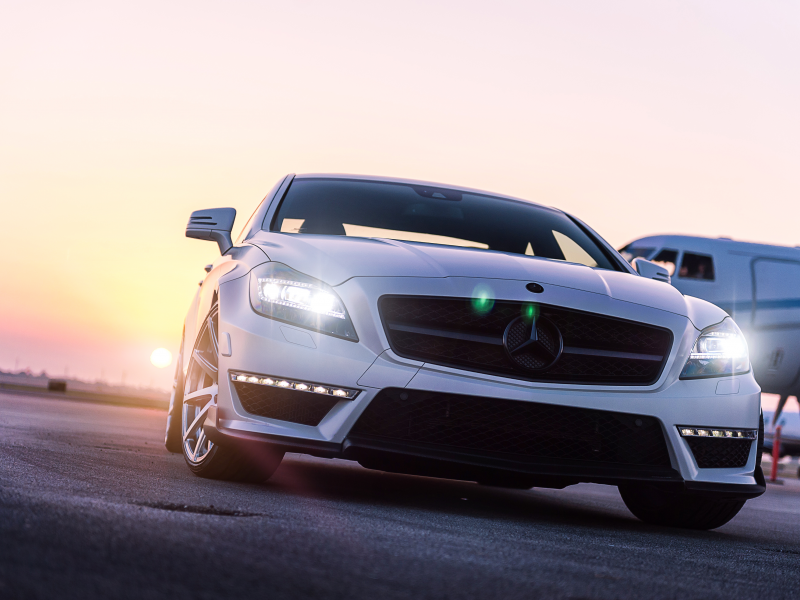 front, cls 63, мерседес бенц, renntech, white, c218, cls-klasse, Mercedes-benz