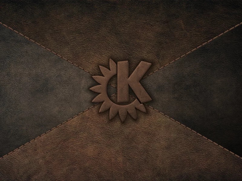 лепестки, kde, буквы, Кожа, цветок, стежки