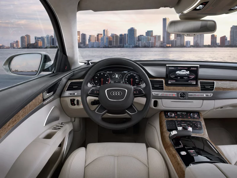 салон, ауди, Audi a8, город