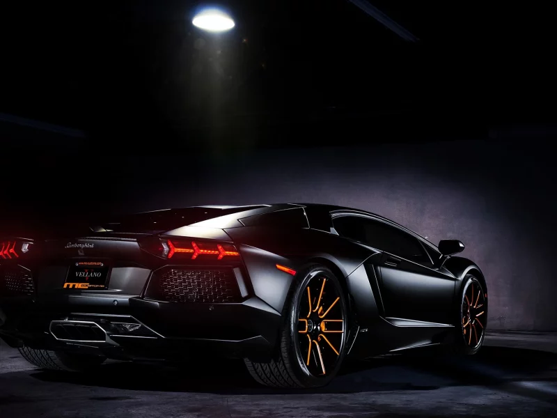 авентадор, aventador, black, ламборгини, lp700-4, Lamborghini, задок