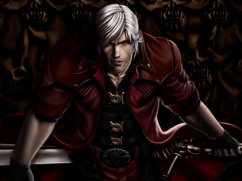 оружие, devil may cry, меч, dante, Арт, парень