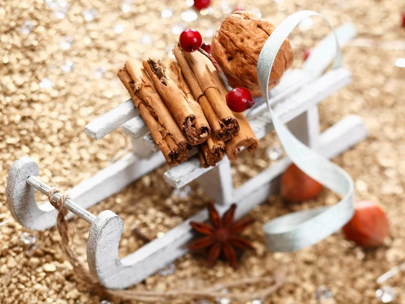 Новый год, праздник, new year, рождество, сани, christmas, корица