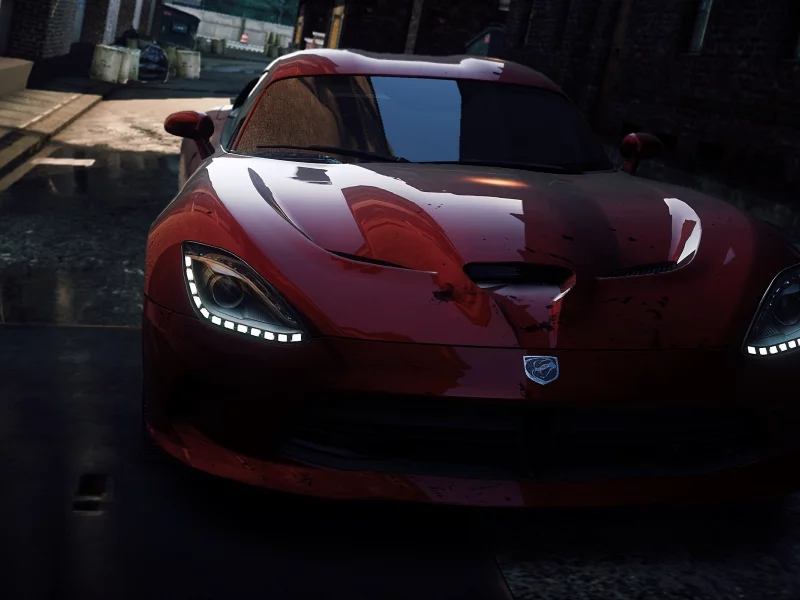проулок, Need for speed most wanted 2, фары, город, dodge viper srt-10, гонка