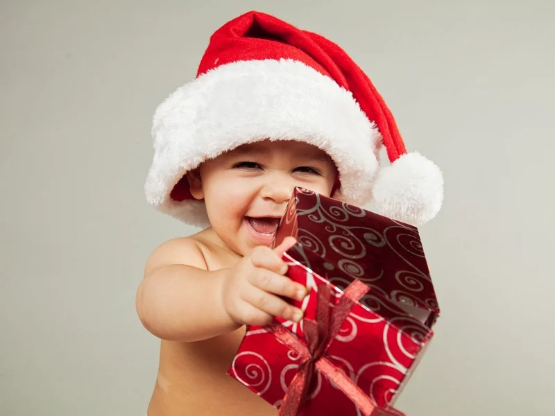new, santa, claus, year, Baby
