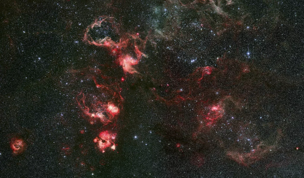 туманность, тарантул, созвездие, Ngc 2070, золотая рыба