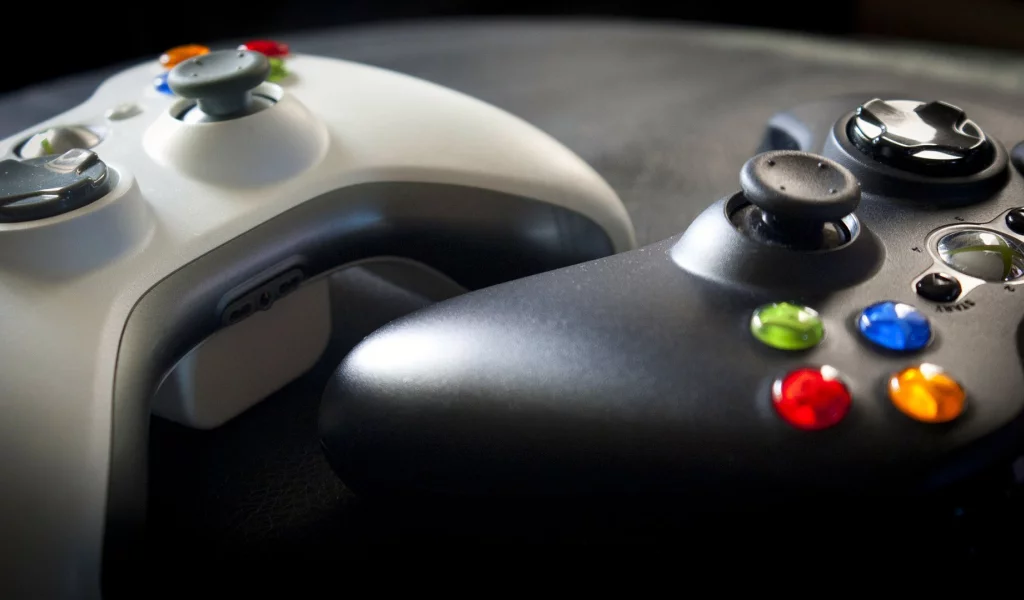 xbox 360, кнопки, макро, управление, белый, Джостик, чёрный