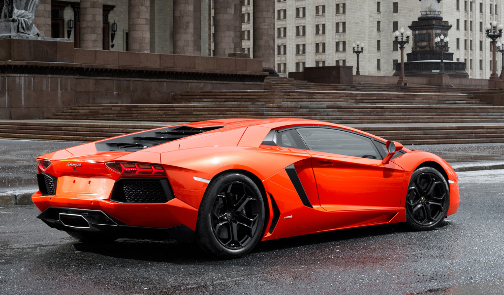 Lamborghini aventador lp700-4, оранжевая, авентадор, ламборгини, orange