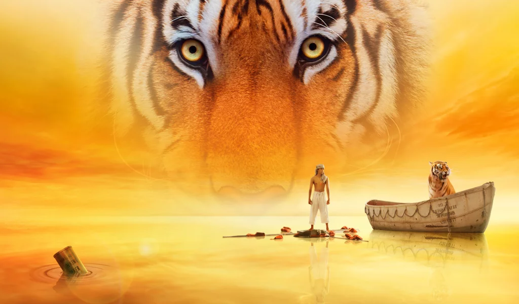 Life of Pi, фильм, Жызнь Пи, тигр, лодка, море