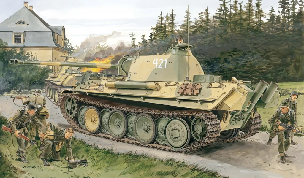 средне-тяжёлый танк, panzerkampfwagen v, немецкий, Рисунок