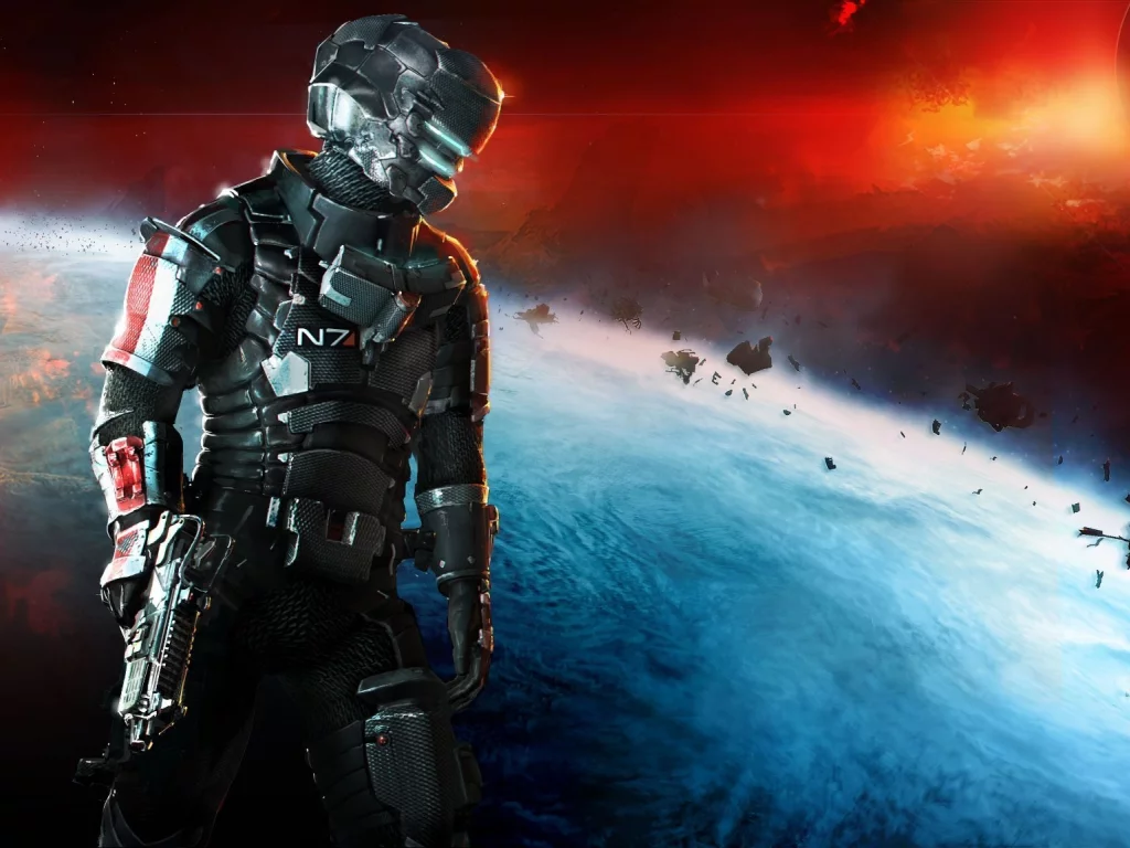 n7 armor, dlc, isaac clarke, Dead space 3, айзек кларк, броня n7, mass effect 3