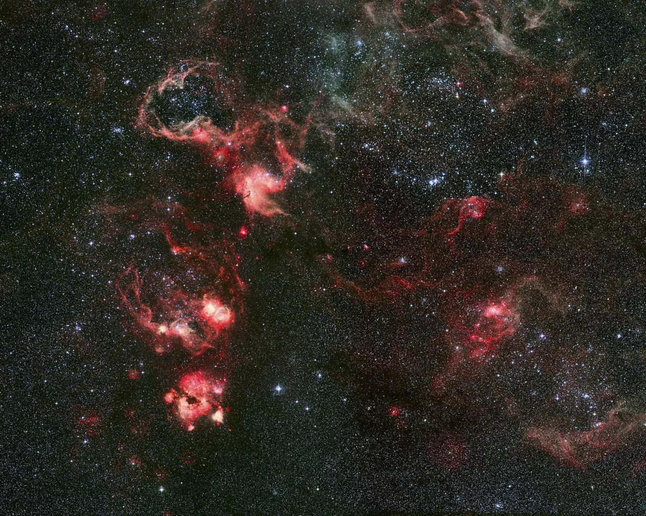 туманность, тарантул, созвездие, Ngc 2070, золотая рыба