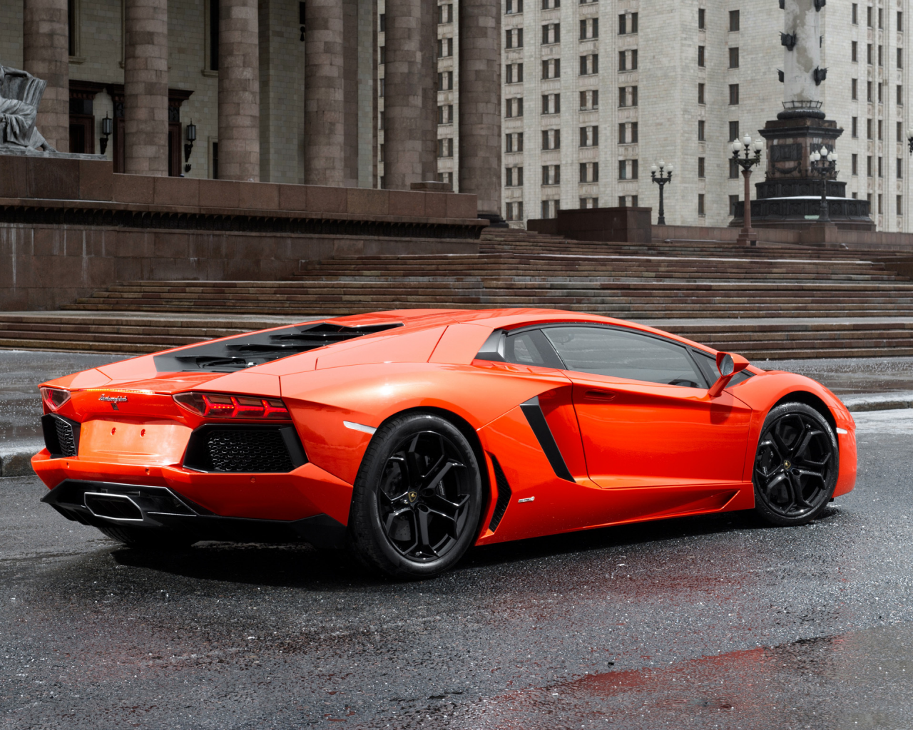 Lamborghini aventador lp700-4, оранжевая, авентадор, ламборгини, orange