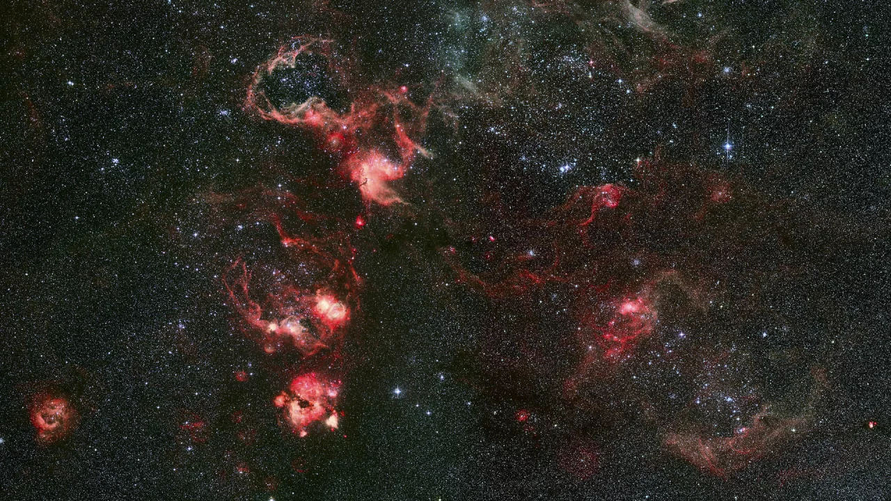 туманность, тарантул, созвездие, Ngc 2070, золотая рыба