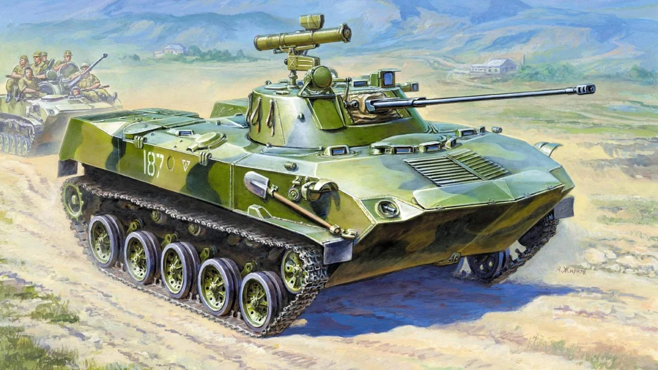 Бмд-2, боевая, советская, плавающая, гусеничная, машина