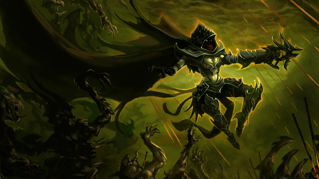 на демонов, hunter, плащ, арт, Diablo 3, охотник, demon, броня