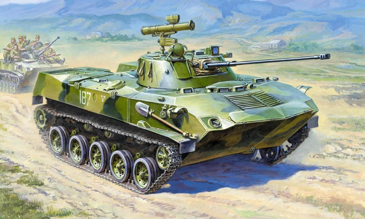 Бмд-2, боевая, советская, плавающая, гусеничная, машина
