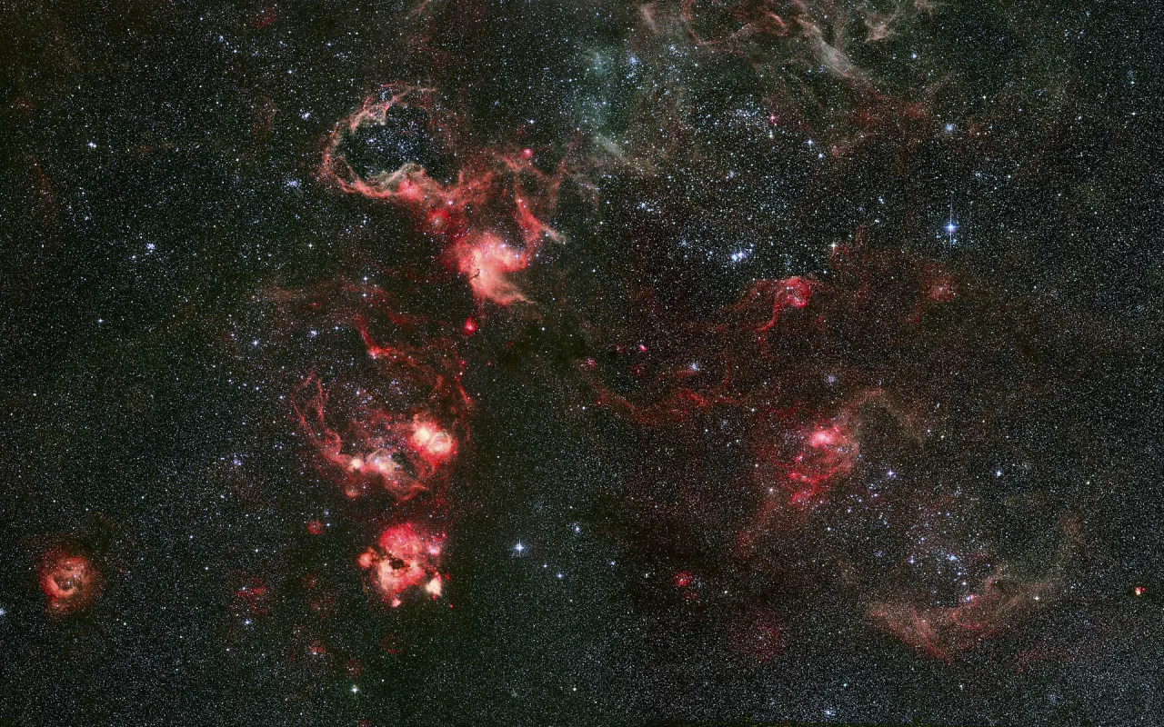 туманность, тарантул, созвездие, Ngc 2070, золотая рыба