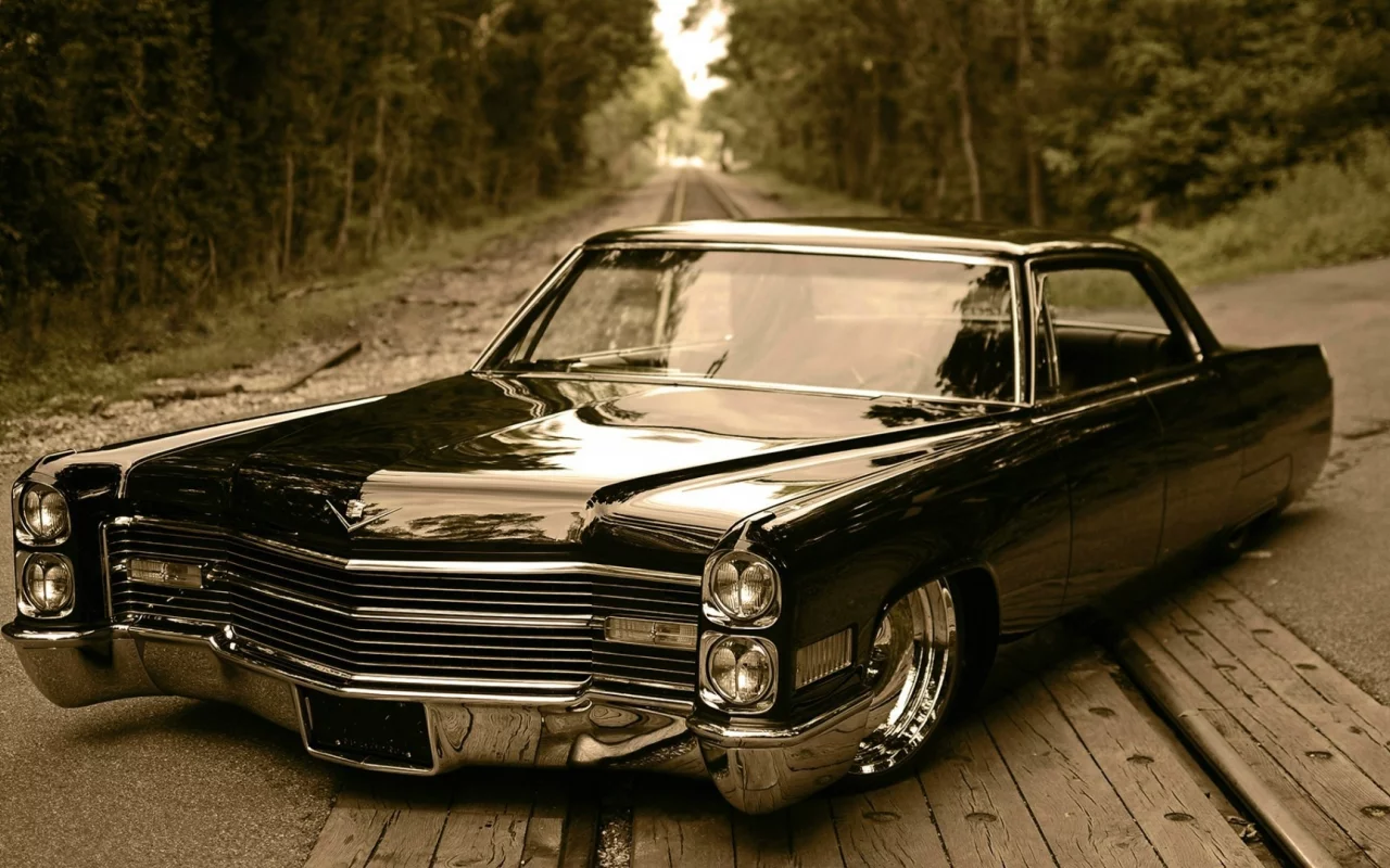 retro car, low rider, de ville, Cadillac