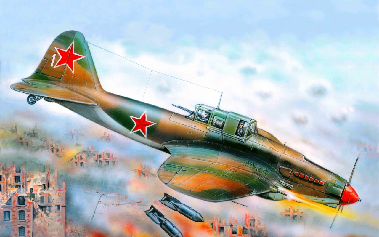 самолет, м3, Арт, вов, штурмовик, советский, ил-2, времен
