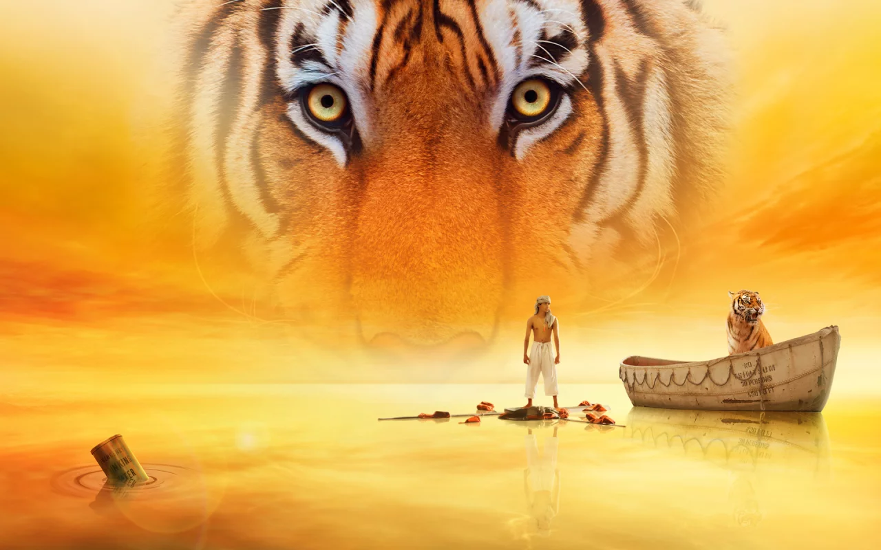 Life of Pi, фильм, Жызнь Пи, тигр, лодка, море