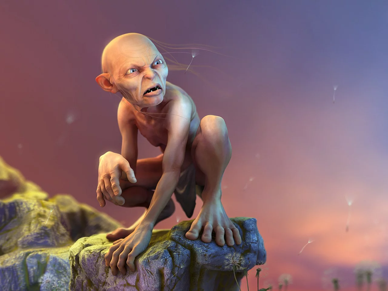 властелин колец, горлум, gollum, Арт, рендер, the lord of the rings
