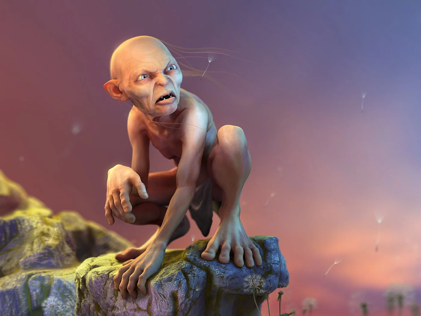 властелин колец, горлум, gollum, Арт, рендер, the lord of the rings