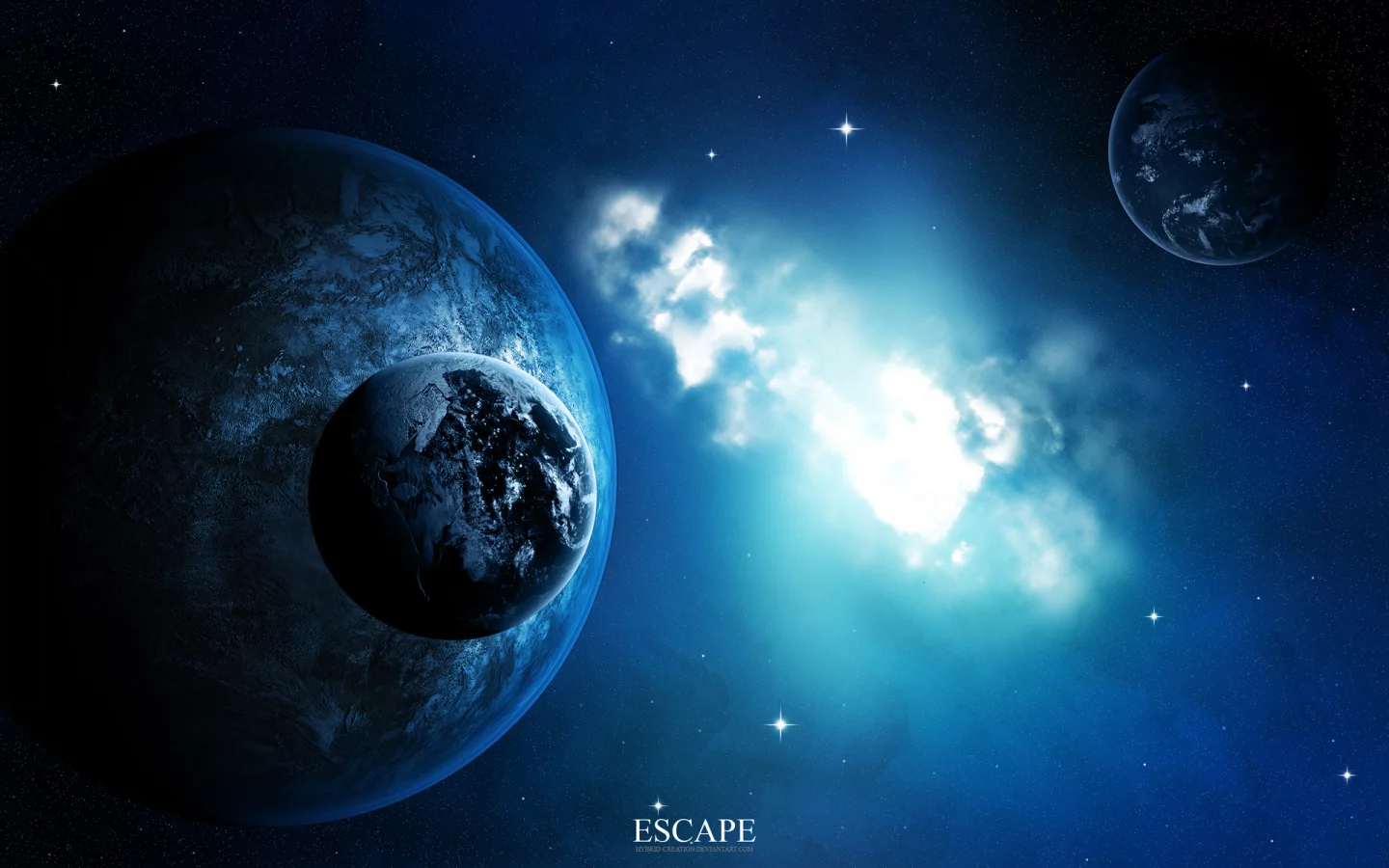 Космос, space, планеты, спутники, art, арт