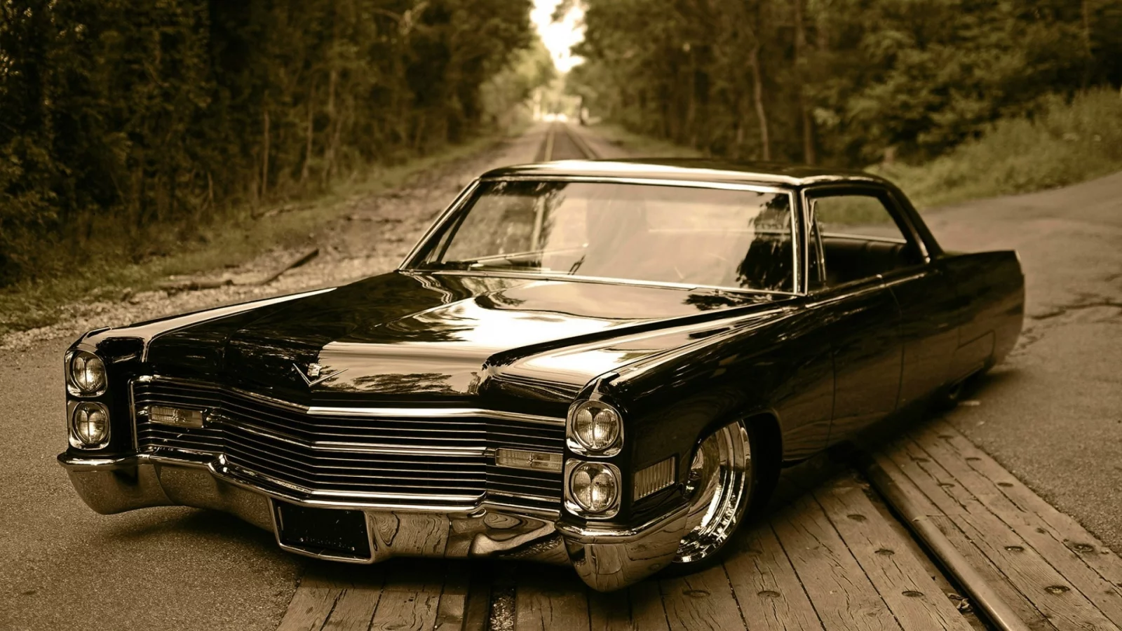 retro car, low rider, de ville, Cadillac
