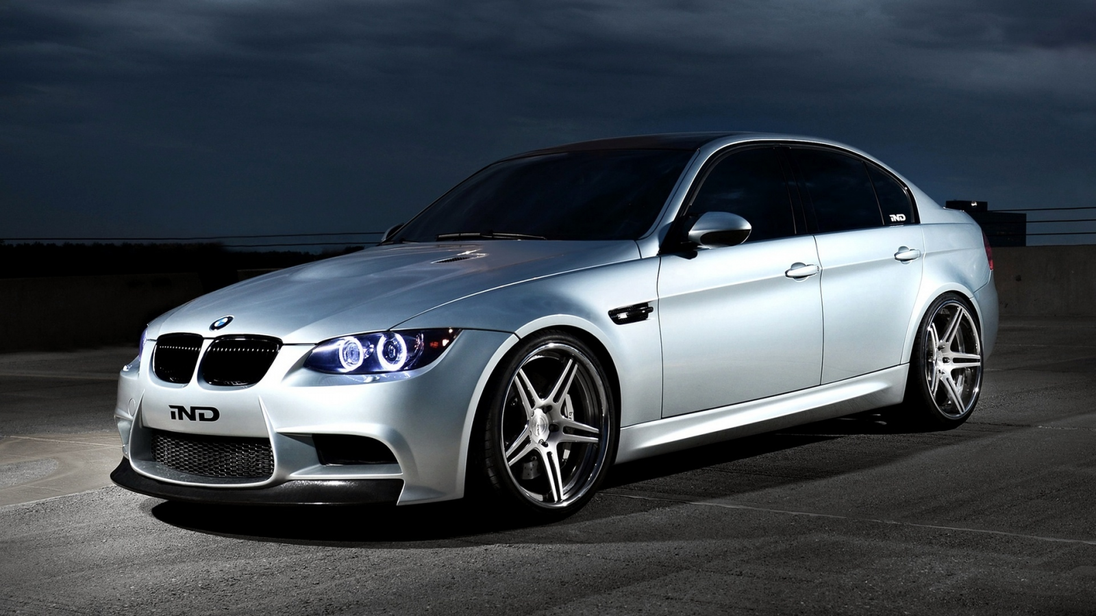 silver, tuning, ghost, Car, sedan, e90, angel eyes, automobile, wallpapers, bmw m3, 2012, ind