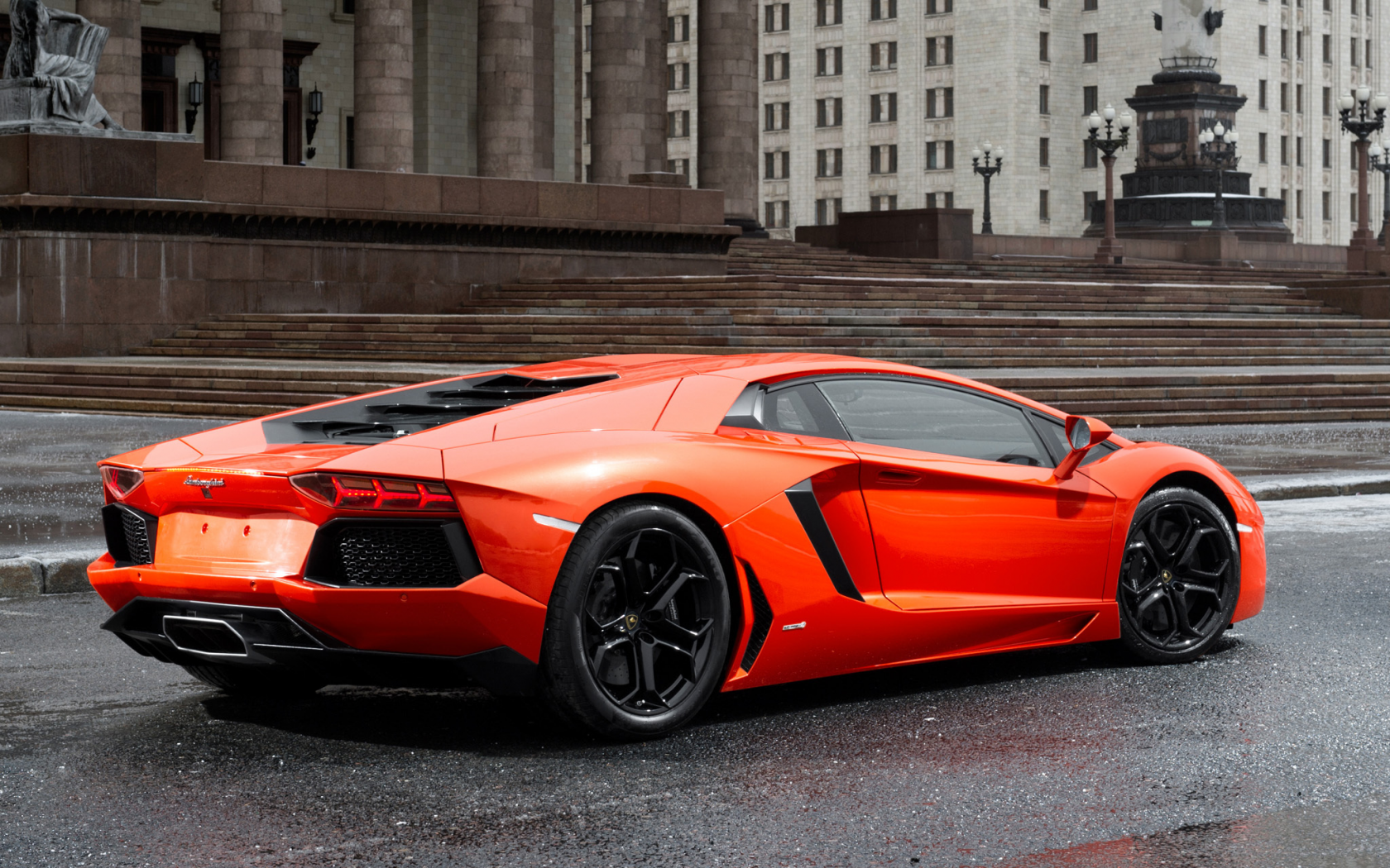 Lamborghini aventador lp700-4, оранжевая, авентадор, ламборгини, orange