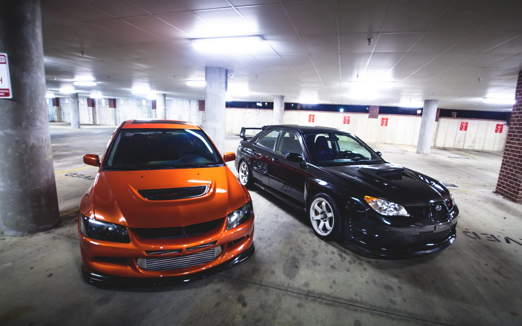 black, ix, low, передок, lancer, Mitshubishi, тюнинг, evo, sti, orange, evolution