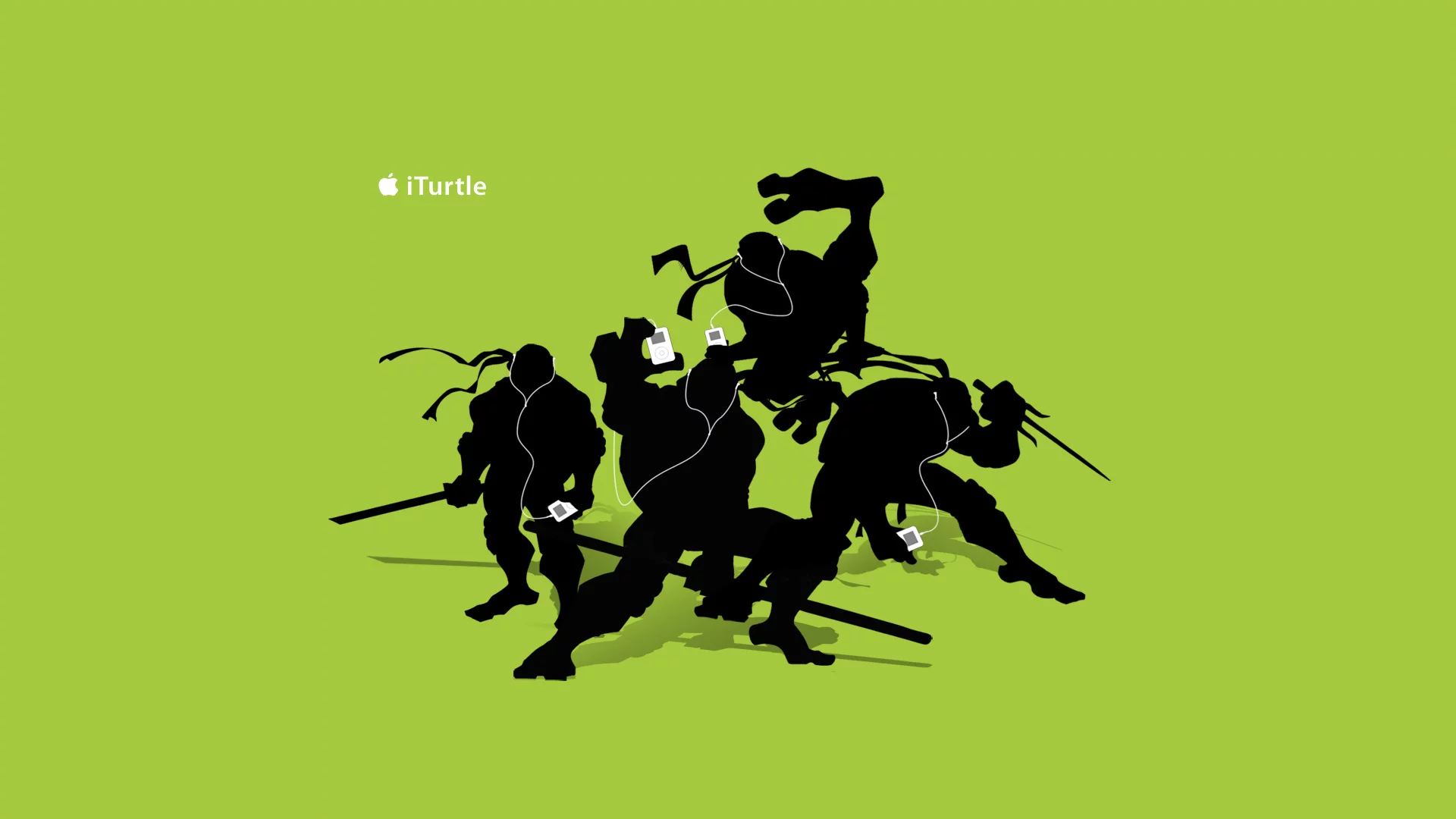 ниндзя, tmnt, айпод, Ipod, наушники, apple, черепашки