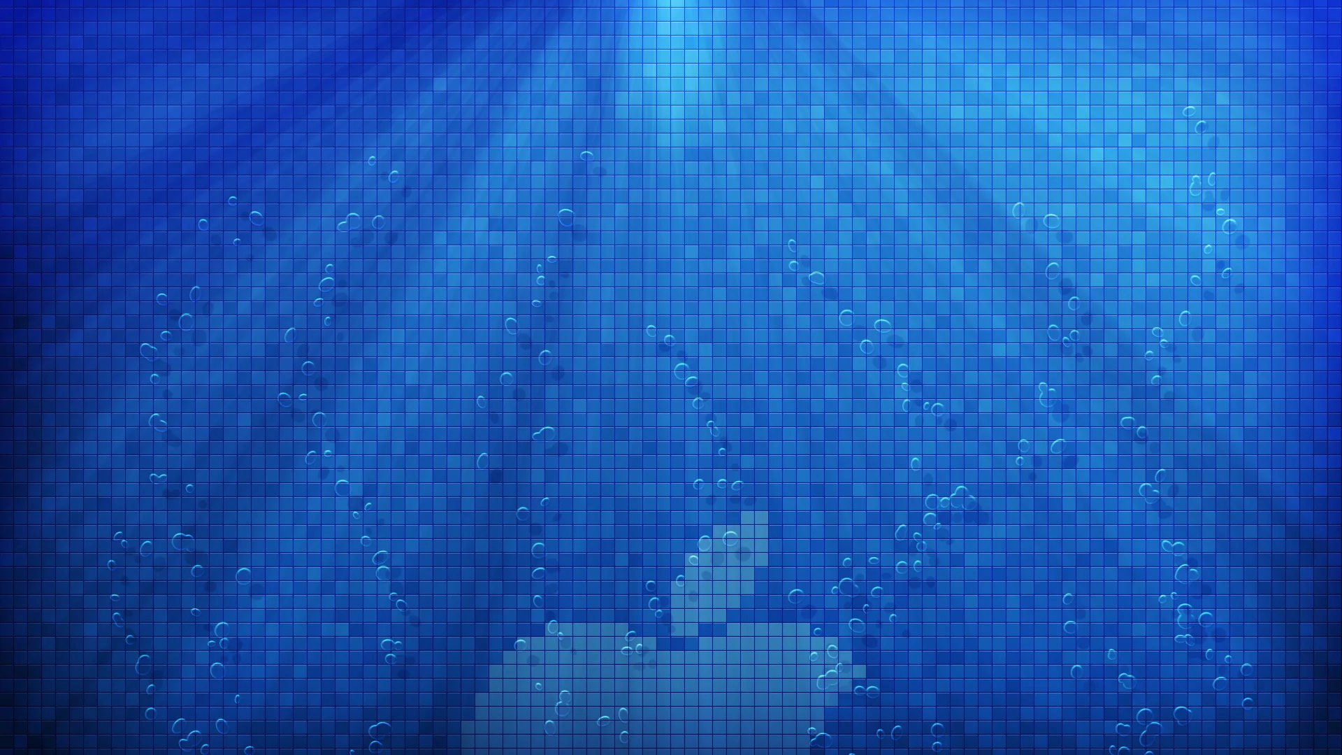 apple, logo, свет, Hi-tech, лучи, пузыри, пиксели, вода