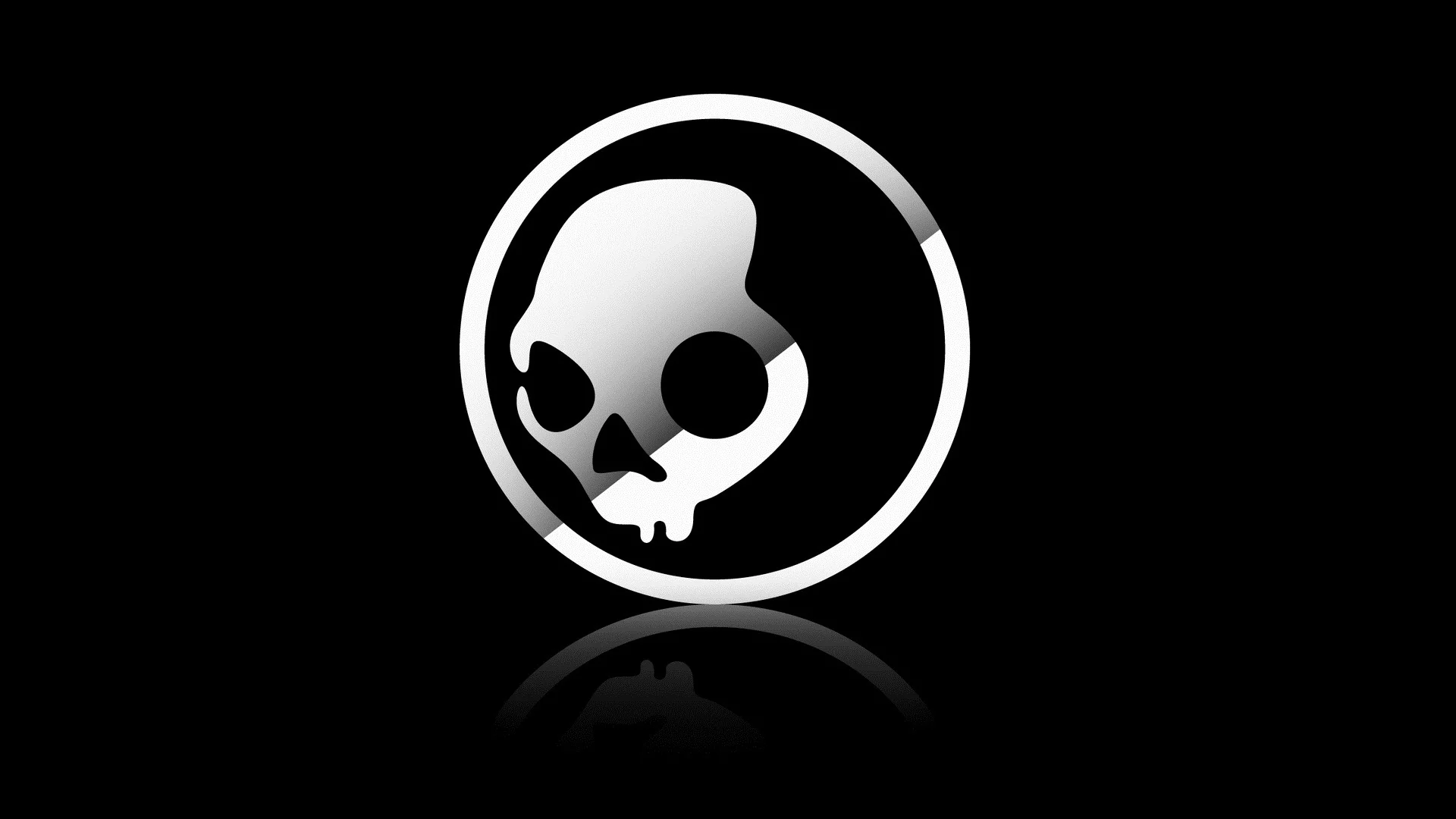 череп, лого, minimalism, Минимализм, black, skullcandy