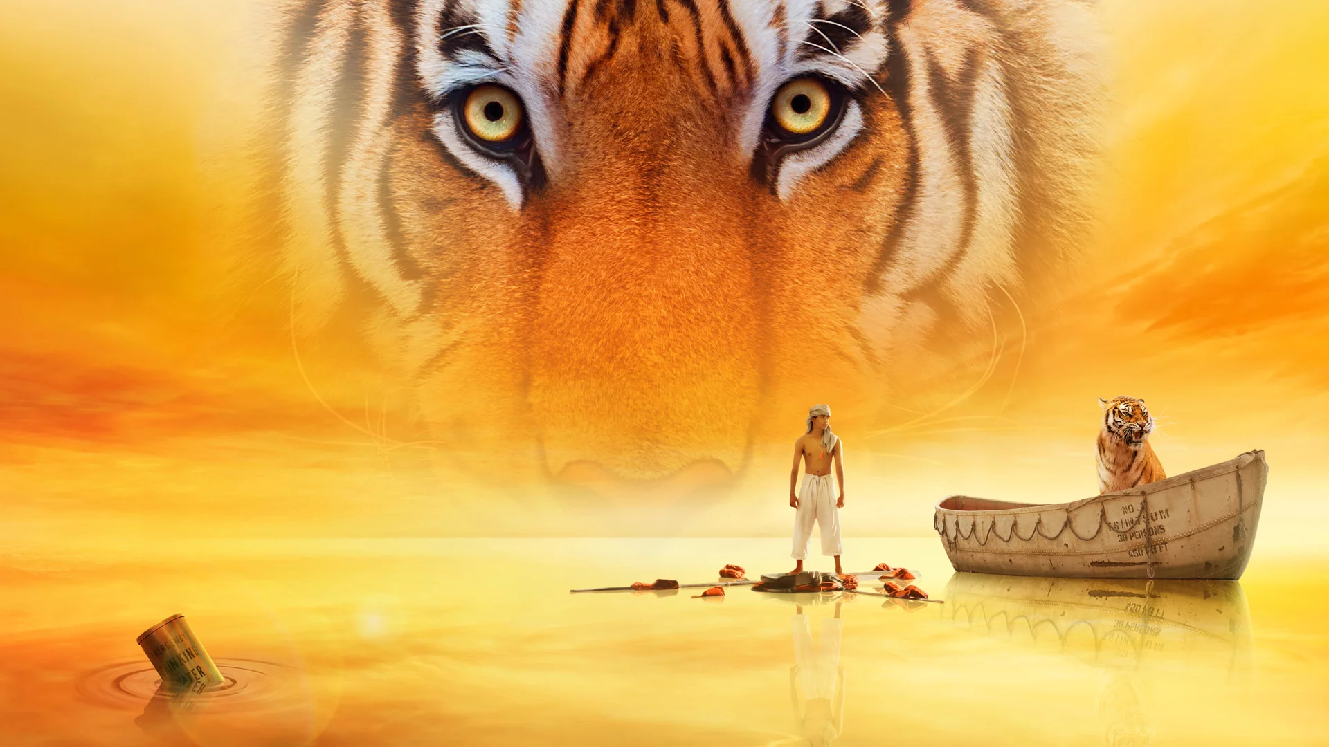 Life of Pi, фильм, Жызнь Пи, тигр, лодка, море