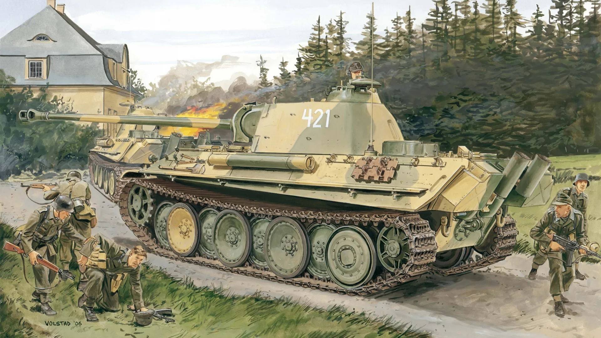 средне-тяжёлый танк, panzerkampfwagen v, немецкий, Рисунок