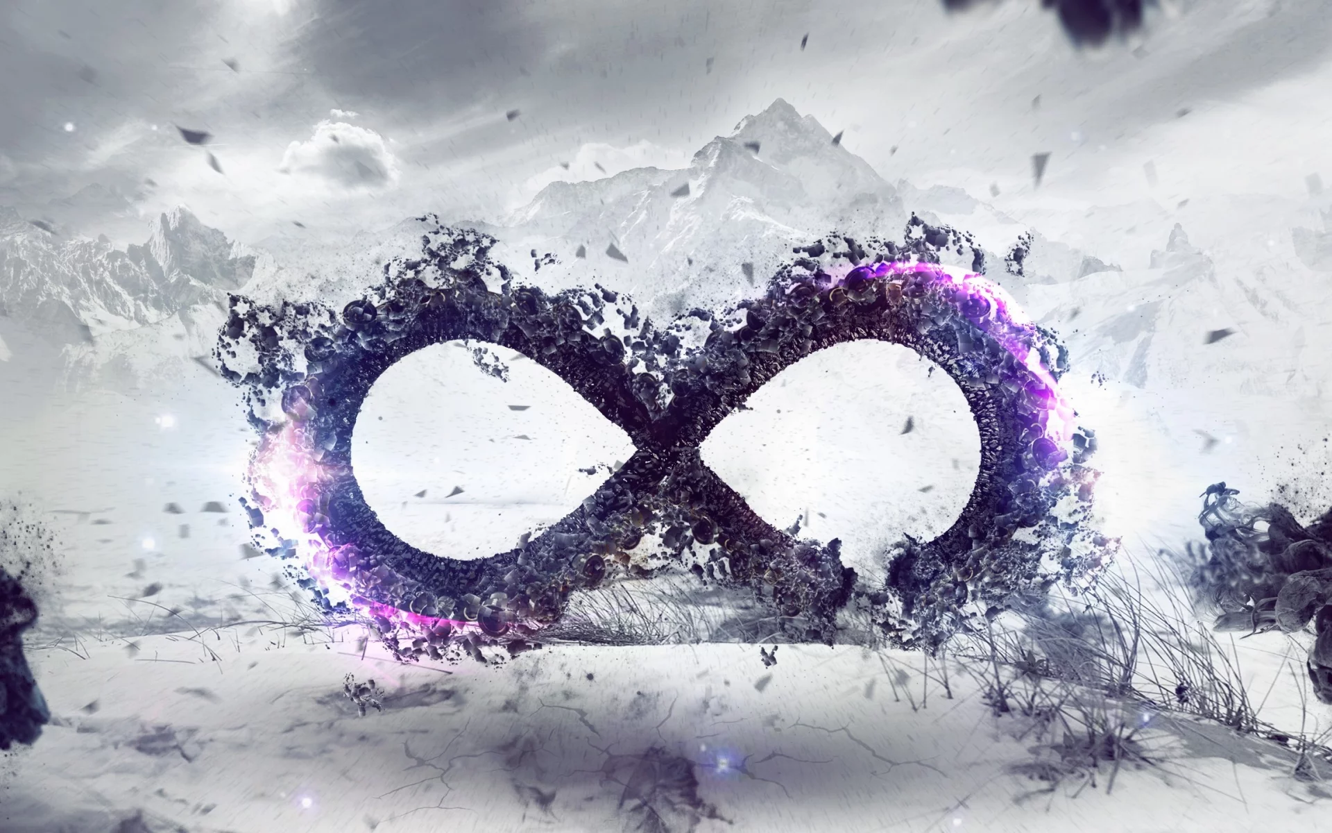 infinity, Символ, бесконечность, горы, ветер, знак