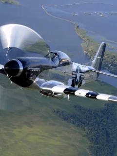 North american p-51, одноместный, американский, mustang