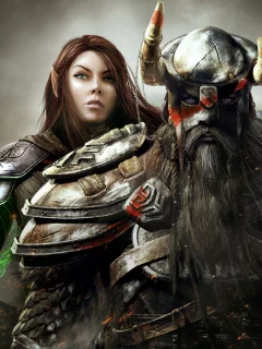 мужчины, девушка, воин, The elder scrolls online, ассасин, маг