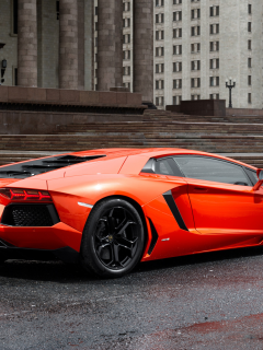 Lamborghini aventador lp700-4, оранжевая, авентадор, ламборгини, orange