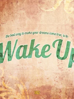 фон, проснись, стиль, слова, Wake up