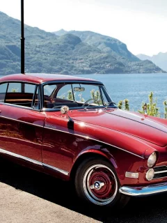 1956, coupe, красный, купе, Bmw, бмв, 503, классика, вода, передок