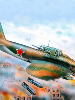 самолет, м3, Арт, вов, штурмовик, советский, ил-2, времен