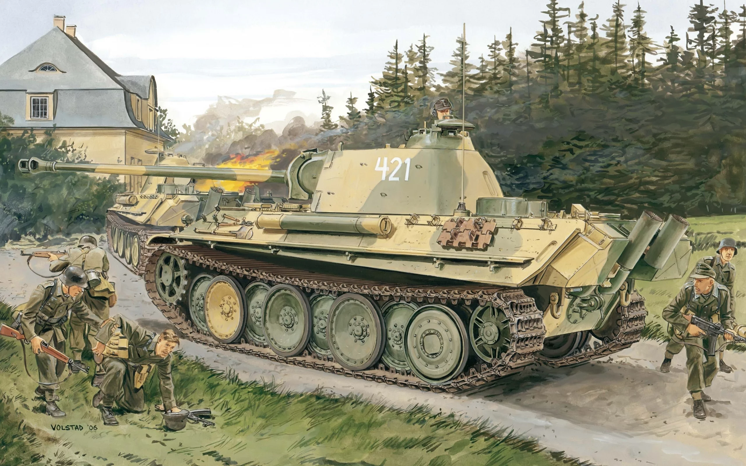 средне-тяжёлый танк, panzerkampfwagen v, немецкий, Рисунок