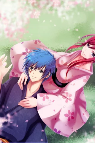 erza scarlet, Аниме, сказка о хвосте феи, jellal fernandes, fairy tail